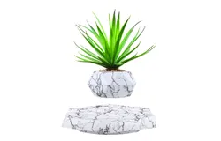 Levitating Plant Pot - Floating Plant Pot for Small Plants&period; Levitating Decor for Home & Office Magnetic Floating Levitating Display，white&rpar;