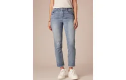 Democracy Slim Straight Jean With Cascading "d" Back Pocket In Mid Blue Denim