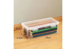 Large capacity pencil case &lpar;pencils not included&rpar;&comma; 1-pack&comma; clear&comma; solid color&comma; holds approximately 48 pencils