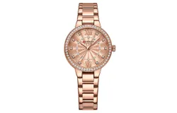 Women&apos;s Quartz Watch Waterproof Quartz Watch Stainless Steel Strap Stylish Casual Watch&comma; Gold