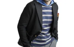 Left Coast Tee Zuma Beach Reversible Hoodie In Blue&sol;gray
