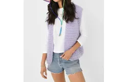 Atelier Basile Ida Sleeveless Vest In Lilac