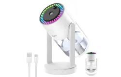 USB portable & adjustable humidifier，Starry Sky Projection Timer Function &lpar;White&rpar;