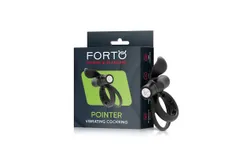 Forto Pointer Vibr Dual Cockring Blk