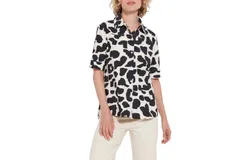 Lysse Printed Josie Short Sleeve Button Down Shirt In Wild Contrast