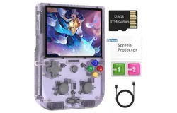 RG405V Retro Handheld Game Console &comma; Unisoc Tiger T618 Android 12 System  &comma; 128G TF Card 3172 Games 5500mAh Battery &comma;purple