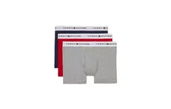 Tommy Hilfiger Men&apos;s 3-Pack Cotton Classic Trunk In Navy&sol;red&sol;grey
