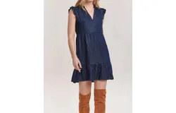 Dear John Denim Berenice Dark Denim Tencel Dress In Blue