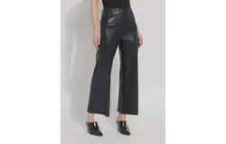Lysse High Waist Vegan Leather Pant In Kohl Black