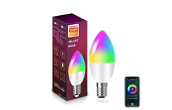 Smart Light Bulb Work with Alexa & Google Home&comma;  E114 LED Light Bulb 5W Equivalent&comma; WiFi & Bluetooth Color Changing APP Dimmable&comma; Multicolor LED Bulb