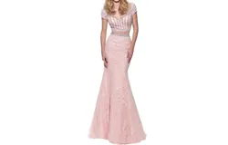 Sherri Hill Lace Mermaid Prom Dress In Blush
