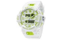SMAEL Mens Sports Watches&comma;Waterproof Military Digital Watch Electronic Tactical Army Watches for Men Multifunction Wrist Watches with Dual Time Alarm Date Stopwatch-green