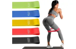 Resistance Loop Exercise Bands&comma; Resistance Bands Exercise Bands for Home Fitness&comma; Stretching&comma; Strength Training&comma; Physical Therapy&comma;Elastic Workout Bands for Women Men Kids&comma; Set of 5