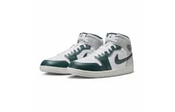 Nike Men Air Jordan 1 Mid Se Basketball Shoe In White&sol;oxidized Green-Sail