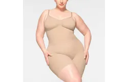 Skims Semaless Sculpt Mid Thigh Bodysuit In Mica