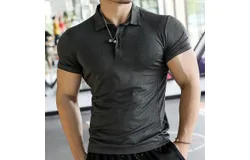 Men&apos;s Polo Shirt Quick Dry Performance Short Sleeve Tactical Shirt Pique Jersey Golf Shirt