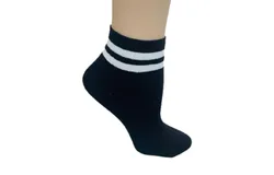 Women&apos;s Bamboo Quarter Hi Performance Socks Striped Ankle and Sporty