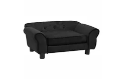 Dog Sofa Black 28&period;3"x17&period;7"x11&period;8" Plush