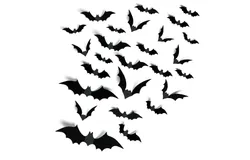 Halloween Party Supplies Hallween Decorations Bats Wall Decor-140PCS