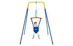 Baby Jumper with Stand for 6-24 Months&comma; Infant Jumper for Indoor&sol;Outdoor Play&comma; Toddler Jumper for Baby Girl&sol;Boy&comma; with Adjustable Chain&comma; Easy to Assemble & Store &lpar;with Stand&rpar;