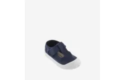 Victoria Shoes Kids T-Straps Canvas Shoe In Marino&sol;navy
