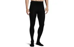 Capezio Men&apos;s Knit Footed Tights With Back Seams In Black