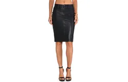 Blanknyc Faux Leather Knee Length Skirt In Pussy Cat