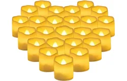 24pcs Velas LED Sin llama&comma; Velas votivas sin llama&comma; velas falsas electrónicas parpadeantes sin llama&comma; velas LED de batería&comma; velas de vacaciones&comma; hogar&comma; boda&comma; decoraciones de mesa