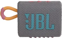 JBL Go 3&colon; Portable Speaker with Bluetooth&comma; Builtin Battery&comma; Waterproof and Dustproof Feature Gray JBLGO3GRYAM