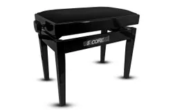 5 Core Adjustable Piano Bench Thick 3&period;25" Solid Wood Keyboard Stool Heavy Duty Musician Chair