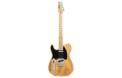 LyxPro 39" Left Handed Telecaster Style Electric Guitar&comma; Paulownia Body&comma; Natural