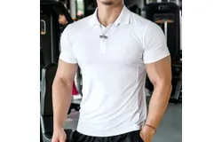 Men&apos;s Polo Shirt Quick Dry Performance Short Sleeve Tactical Shirt Pique Jersey Golf Shirt