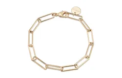 Large Rectangle Link Chain Anklet by eklexic