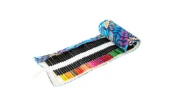 H&B 72-Count Colored Pencils Kit with Canvas Reel Professional Art Supplies Oil-based Pencils with Sharpener for Students Kids Home Party Decoration DIY Projects Present Gift