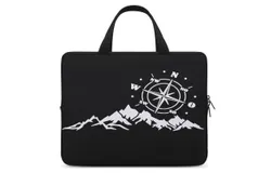 Compass Camping Hiking Mountains Laptop Bag Women Man 10 12 13 15 17 Inch Office Notebook Travel Computer Handbag Waterproof Bag Notebook Cover