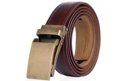 Mio Marino Men&apos;s Aureate Ratchet Belt-Mahogany-Medium