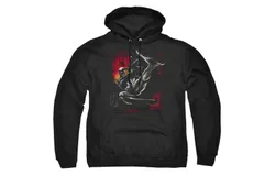 Batman Kick Swing Adult Pull Over Hoodie &sol; Hooded Sweatshirt