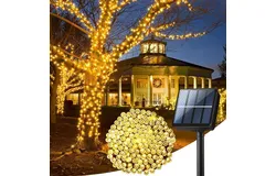 32 m 300 LED Cadena Luces Solares al Aire Libre&comma; Impermeables IP65&comma; 8 Modos Luces Solares para Patio&comma; Jardín&comma; árbol&comma; Balcón&comma; Luces de Decoración para Navidad&comma; Fiesta&comma; Boda