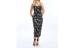 Caballero Carlota Geo Sequin Dress In Precious Metal Geo