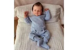 NPK Finished Ripe Sleeper Reborn Doll&comma; 19 inches painted&comma; lifelike&comma; soft to the touch&comma; 3D skin&comma; rooted hand hair&comma; visible