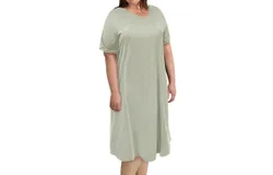 On The Plus Side Cotton Ultra Soft Short Sleeve Sleep Tee - Plus In Sage Green