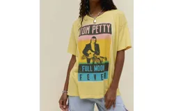 Daydreamer Tom Petty Full Moon Fever Tee In Yellow Bloom