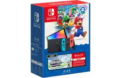 Switch OLED Console and Super Mario Bros Wonder Bundle with Online