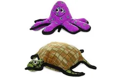 -World&apos;s Tuffest Soft Dog Toy -Ocean Creature Octopus -Squeakers Multiple Layers&period; Made Durable&comma; Strong & Tough&period; Interactive Play &lpar;Tug&comma; Toss & Fetch&rpar;&period; Machine Washable & Floats&period; &lpar;Combo Pack&rpar;