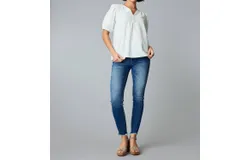 Downeast Alana Top In Blue Combo