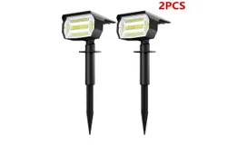 HUXYT Solar Outdoor Lights，2 Pack&lpar;Cool White&rpar;