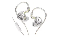 KZ EDX PRO HiFi Earphone 1DD Dual Magnetic Circuit Dynamic Drive Music Earbuds Sports Headphone Noise Cancelling Headset with Detachable Upgraded Cable &lpar;Clear&comma; with Mic&rpar;