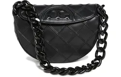 Tory Burch Hb Mini Fleming Soft Crescent Black color