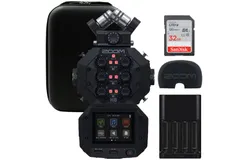 H8 8-Input &sol; 12-Track Digital Handy Audio Recorder &plus; WSH-6 - Foam Windscreen for XY Microphone &plus; SCU-40 Universal Soft-Shell Carrying Case &plus; 32GB Memory Card &plus; Battery & Charger