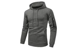 Men&apos;s Pullover Hoodie Long Sleeve Casual Jumper Darkgray